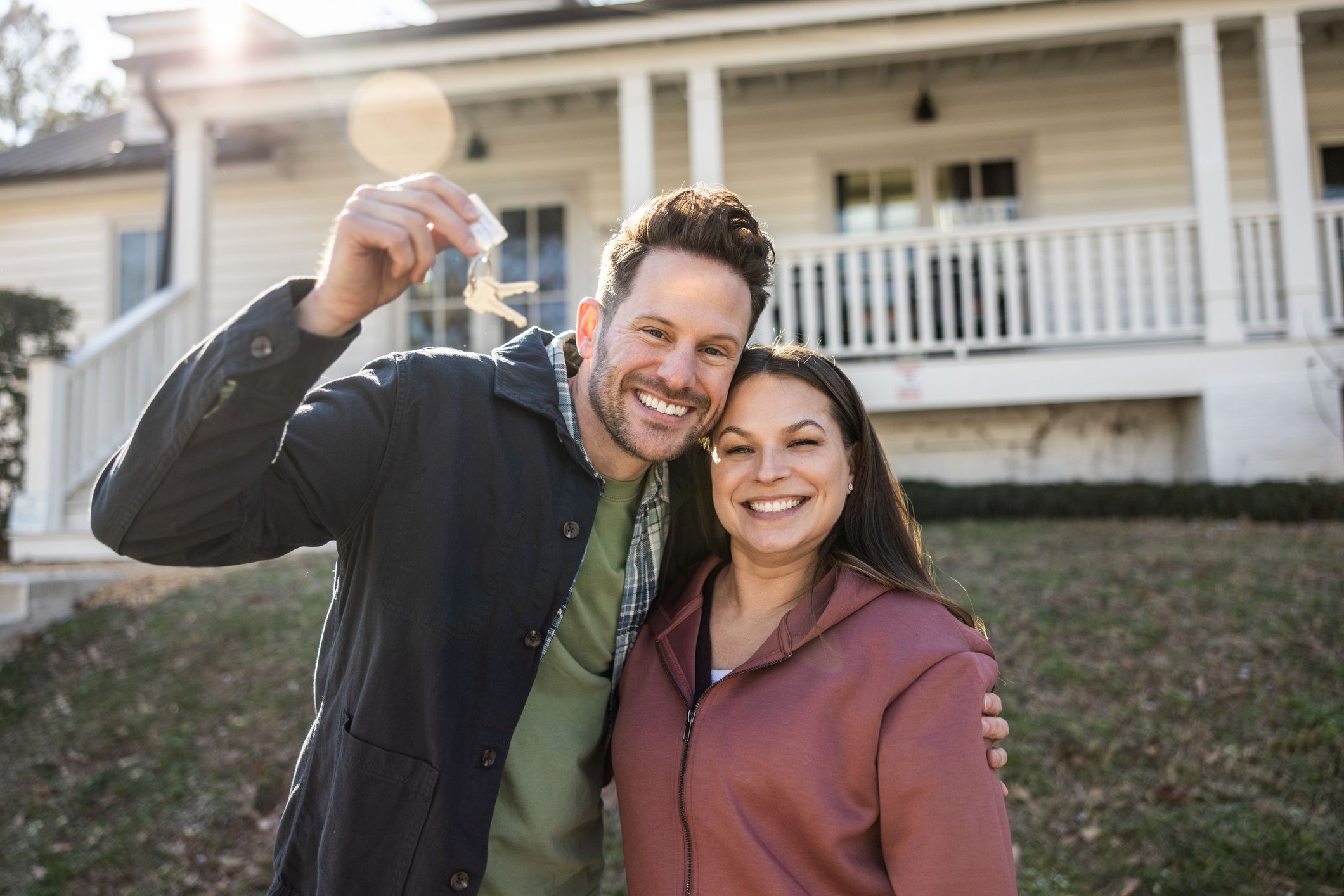 A couple discussing financial options for their future home purchase.