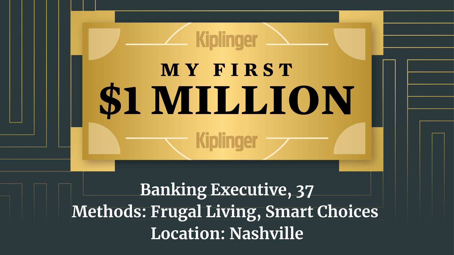 Typography logo featuring the text 'My First $1 Million'.