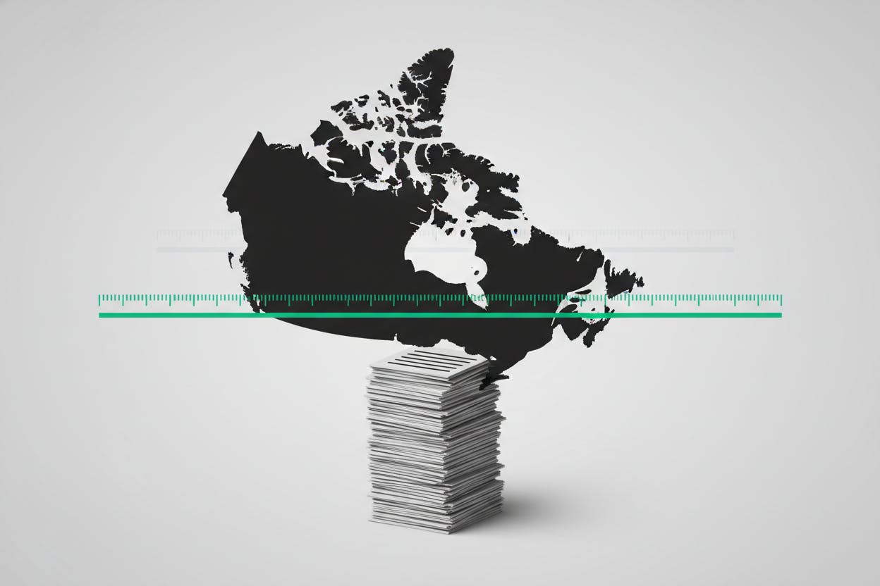 A data visualization showing the nuanced difference between total insolvency volumes and per capita rates in Canada through 2026.