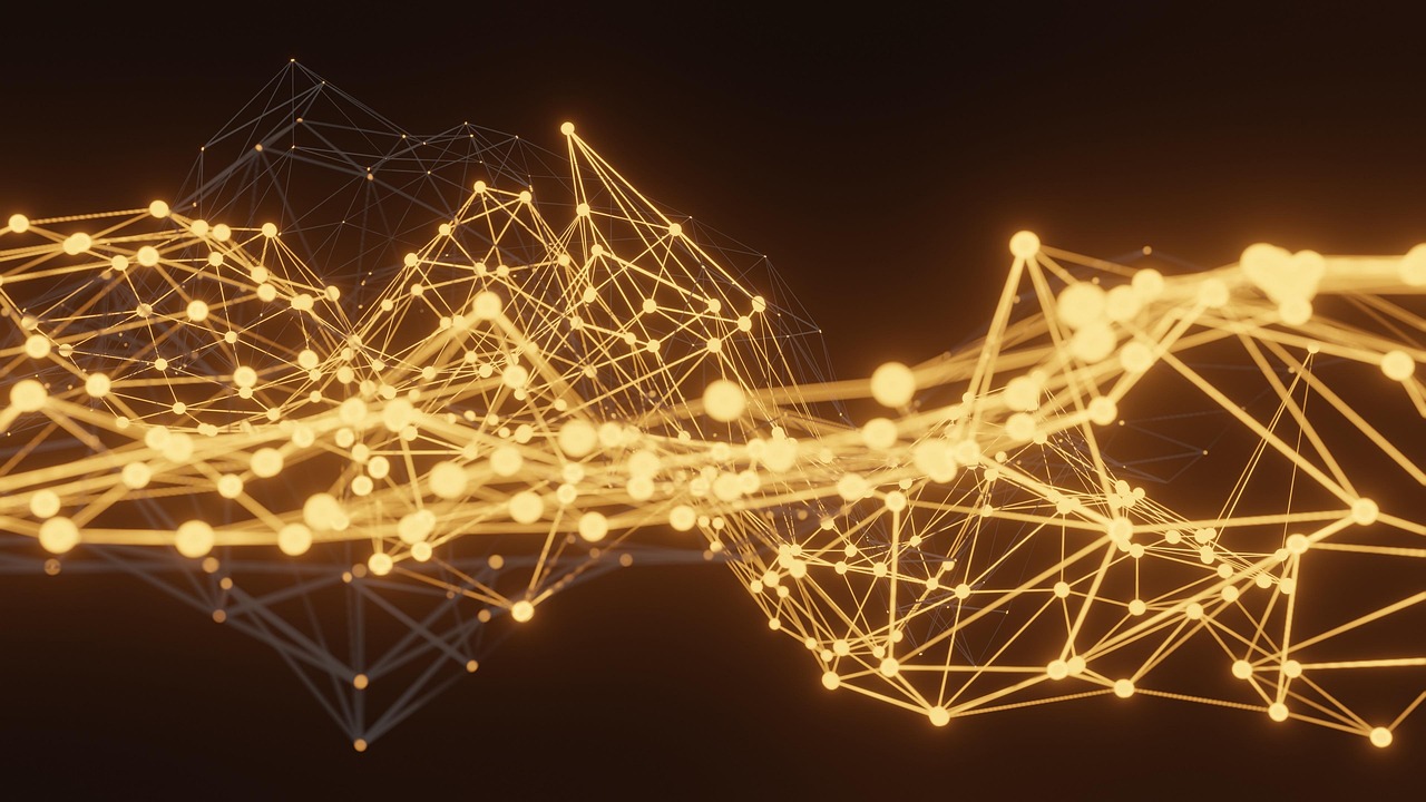 A glowing blue digital network representing AI triage and automation.