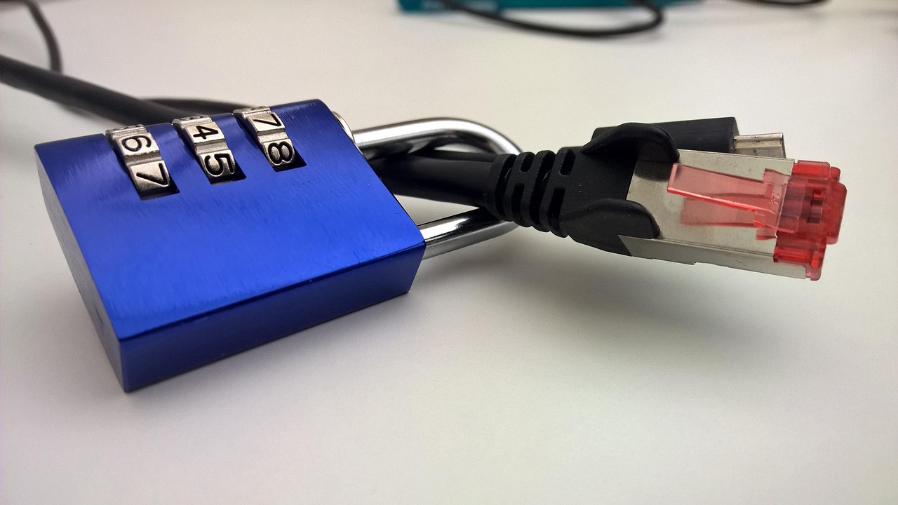 A glowing digital padlock icon representing online banking security and FDIC protection.