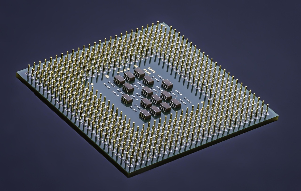 A macro shot of a complex semiconductor circuit board representing market concentration.