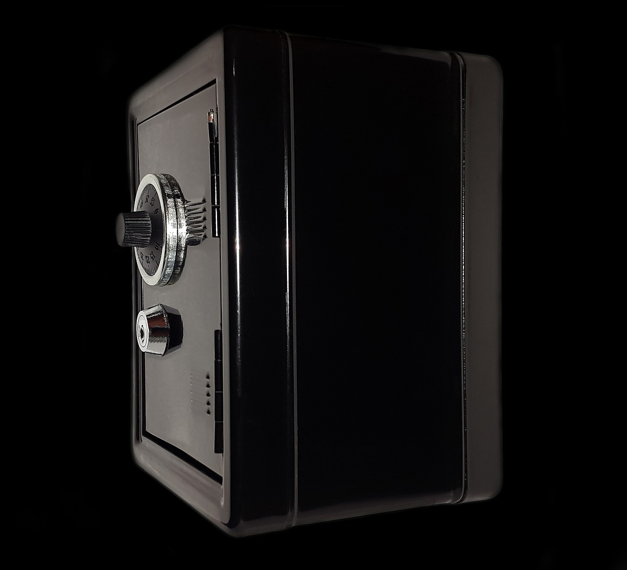 A heavy metal bank vault door representing safety and insurance