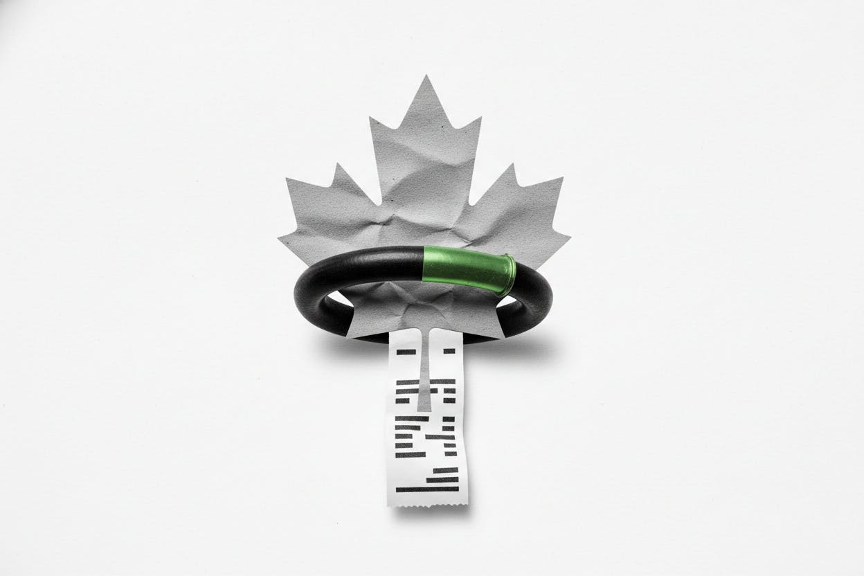 Economic chart or visual indicating how Canadian energy bills are influencing the price of goods.