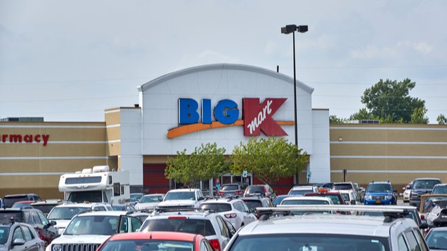 Graphic suggesting cashing a check at Kmart.