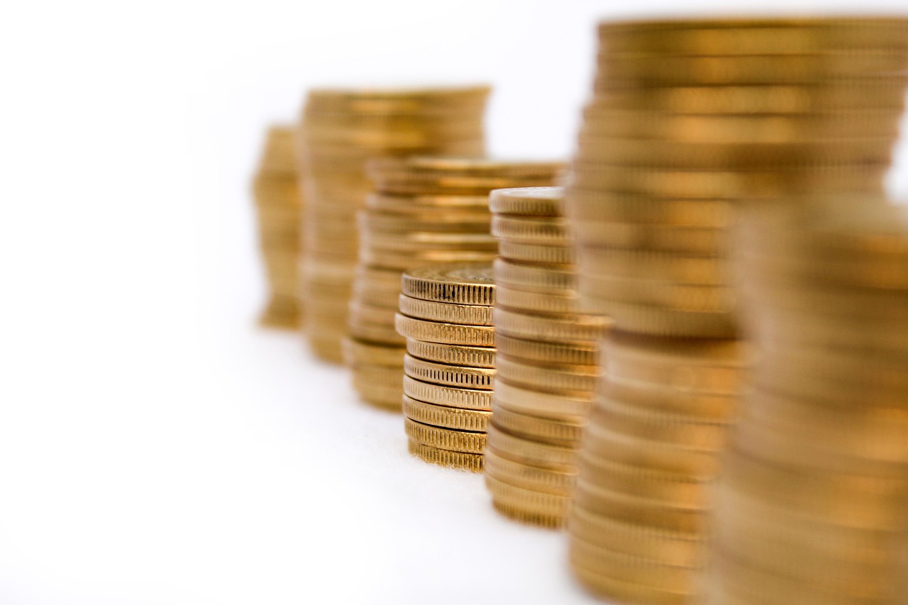 Stacked coins showing growth and financial safety net.